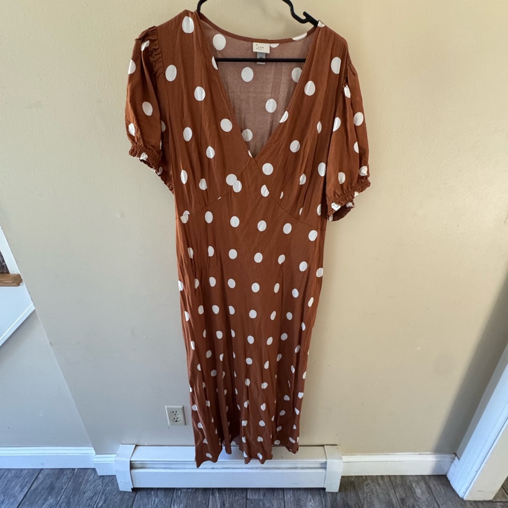 a new day Brown and White Maxi Dress